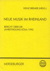 Buchcover Neue Musik im Rheinland