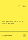 Buchcover Max Bruch und Philipp Spitta im Briefwechsel