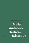 Buchcover Großes Wörterbuch Deutsch–Indonesisch