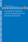 Buchcover Grammatische Funktionen aus Sicht der japanischen und deutschen Germanistik