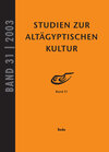 Buchcover Studien zur Altägyptischen Kultur Band 31