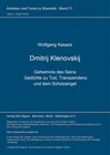 Buchcover Dmitrij Klenovskij. Geheimnis des Seins. Gedichte zu Tod, Transzendenz und dem Schutzengel