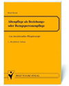 Buchcover Altenpflege als Beziehungs- oder Bezugspersonenpflege
