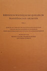 Buchcover Rheinisch-Westfälische Quellen in französischen Archiven