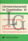 Buchcover EDV für Literaturwissenschaftler