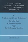 Buchcover Gesammelte Schriften zum Alten und Neuen Testament / Studien zum Neuen Testament