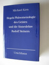 Buchcover Hegels Phänomenologie des Geistes und die Sinneslehre Rudolf Steiners