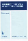 Buchcover Richtigstellungen zur Zeitgeschichte / Richtigstellungen zur Zeitgeschichte
