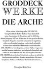 Buchcover Werke / Zeitschriften / Die Arche (1925-1927)