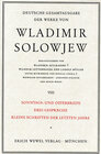 Buchcover Wladimir Solowjew - Deutsche Gesamtausgabe der Werke / Sonntags- und Osterbriefe, Drei Gespräche, Kleine Schriften der letzten Jahre