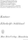 Buchcover Deutsche Einheitskurzschrift / Eilschrift. Kurz - gut - schnell. Eilschrift