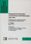 Buchcover Biographische Materialien aus der Presse Ostmitteleuropas nach 1945