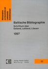 Buchcover Baltische Bibliographie 1997