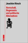 Buchcover Herrschaft, Hegemonie und politische Alternativen