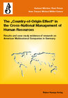 Buchcover The ,Country-of-Origin Effect'in the Cross-National Management of Human Resources