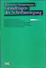 Buchcover Grundfragen der Schriftauslegung