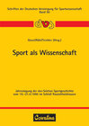 Buchcover Sport als Wissenschaft