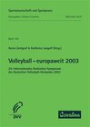 Buchcover Volleyball - europaweit 2003