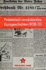 Buchcover Proletarisch-revolutionäre Kurzgeschichten 1928-1933