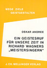 Buchcover Ein Geistesruf für unsere Zeit in Richard Wagners Meistersingern