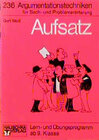 Buchcover Aufsatz - Argumentationstechniken für Sach- und Problemerörterung