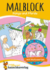 Buchcover Malbuch ab 4 Jahre für Junge und Mädchen - Pferde
