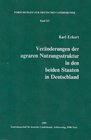 Buchcover Veränderungen der agraren Nutzungsstruktur in den beiden Staaten in Deutschland
