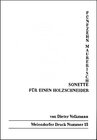 Buchcover Fünfzehn Maurerische Sonette für einen Holzschneider