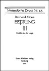 Buchcover Eisprung. Gedichte aus der Lauge / Eisprung III