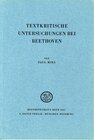 Buchcover Textkritische Untersuchungen bei Beethoven