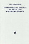 Buchcover Untersuchungen zur Credo-Fuge der Missa solemnis von Ludwig van Beethoven