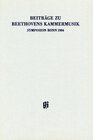 Buchcover Beiträge zu Beethovens Kammermusik