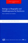 Buchcover Beiträge zu Biographie und Schaffensprozess bei Beethoven