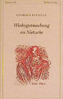 Buchcover Wiedergutmachung an Nietzsche
