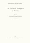 Buchcover The Sassanian Inscription of Paikuli