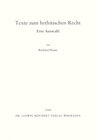 Buchcover Texte zum hethitischen Recht
