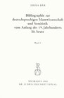 Buchcover Bibliographie deutschsprachiger Islamwissenschaftler und Semitisten vom Anfang des 19. Jahrhunderts bis 1985. Band 1