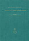 Buchcover Les Textes Vieil-Avestiques