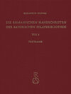 Buchcover Die romanischen Handschriften der Bayerischen Staatsbibliothek