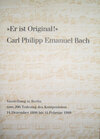 Buchcover »Er ist Original!« Carl Philipp Emanuel Bach