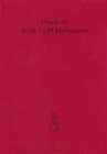 Buchcover Druckorte des 16. bis 19. Jahrhunderts