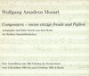 Buchcover Wolfgang Amadeus Mozart. »Componiern – meine einzige Freude und Paßion«