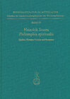 Buchcover Heinrich Seuses »Philosophia spiritualis«. Quellen, Konzept, Formen und Rezeption