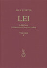 Buchcover Lessico Etimologico Italiano. Band 5 (V)