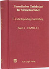 Buchcover Europäischer Gerichtshof für Menschenrechte, Deutschsprachige Sammlung (Buch incl. CD-ROM)