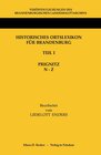 Buchcover Historisches Ortslexikon für Brandenburg, Teil I, Prignitz, Band 2, N - Z