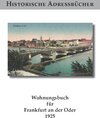 Buchcover Wohnungsbuch für Frankfurt an der Oder 1925