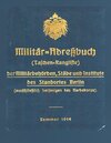 Buchcover Militär-Adreßbuch der Militärbehörden, Stäbe, Institute des Standortes Berlin, 1914