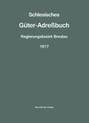 Buchcover Schlesisches Güter-Adreßbuch 1917