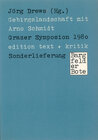 Buchcover Gebirgslandschaft mit Arno Schmidt